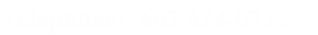Telephone:  603.434-0732   

